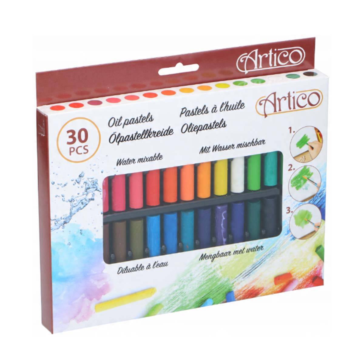 Set de Pastels à l’Huile Diluables à l’Eau 30 Couleurs-4
