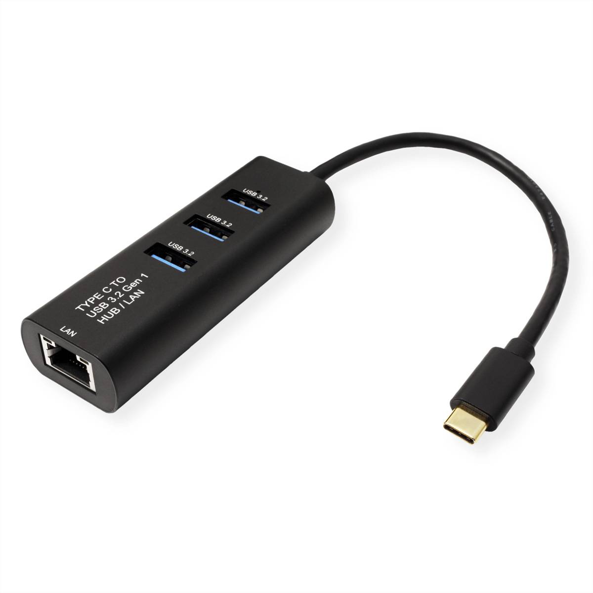 Secomp appareils IEC Câble de raccordement STANDARD USB Typ C zu Gigabit Ethernet K 0.10 m duplex-2