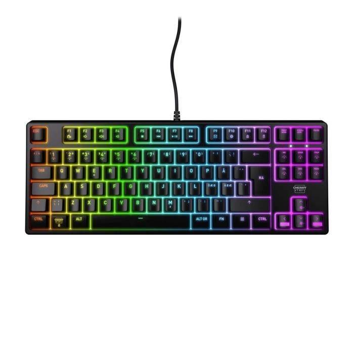 CHERRY K4V2 TKL, Avec fil, USB, Clavier mécanique, AZERTY, LED RGB, Blanc-2