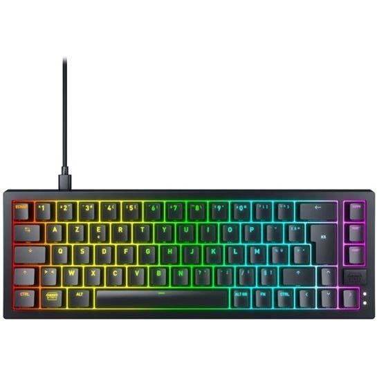 CHERRY K5V2 Compact, Avec fil, USB, Clavier mécanique, AZERTY, LED RGB, Noir-0