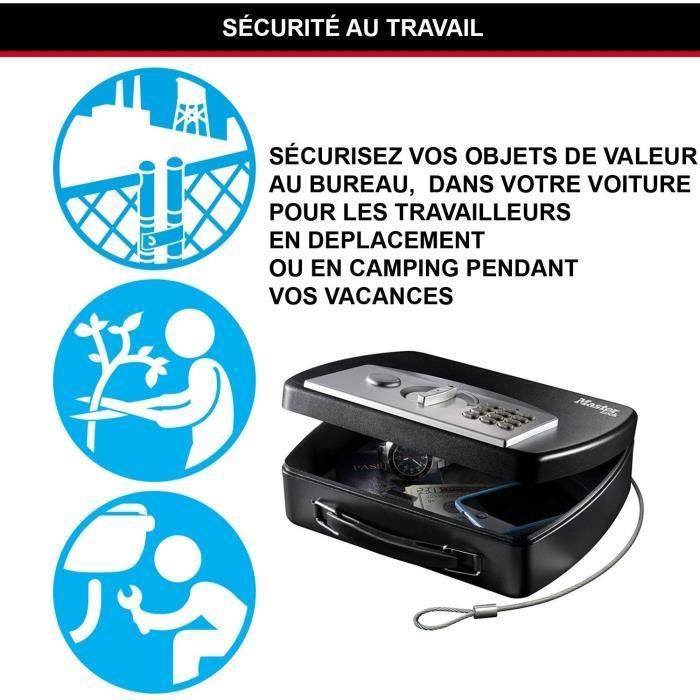 MASTER LOCK Coffre-fort Compact et Portable [Combinaison] [Câble de Fixation] P008EML-4