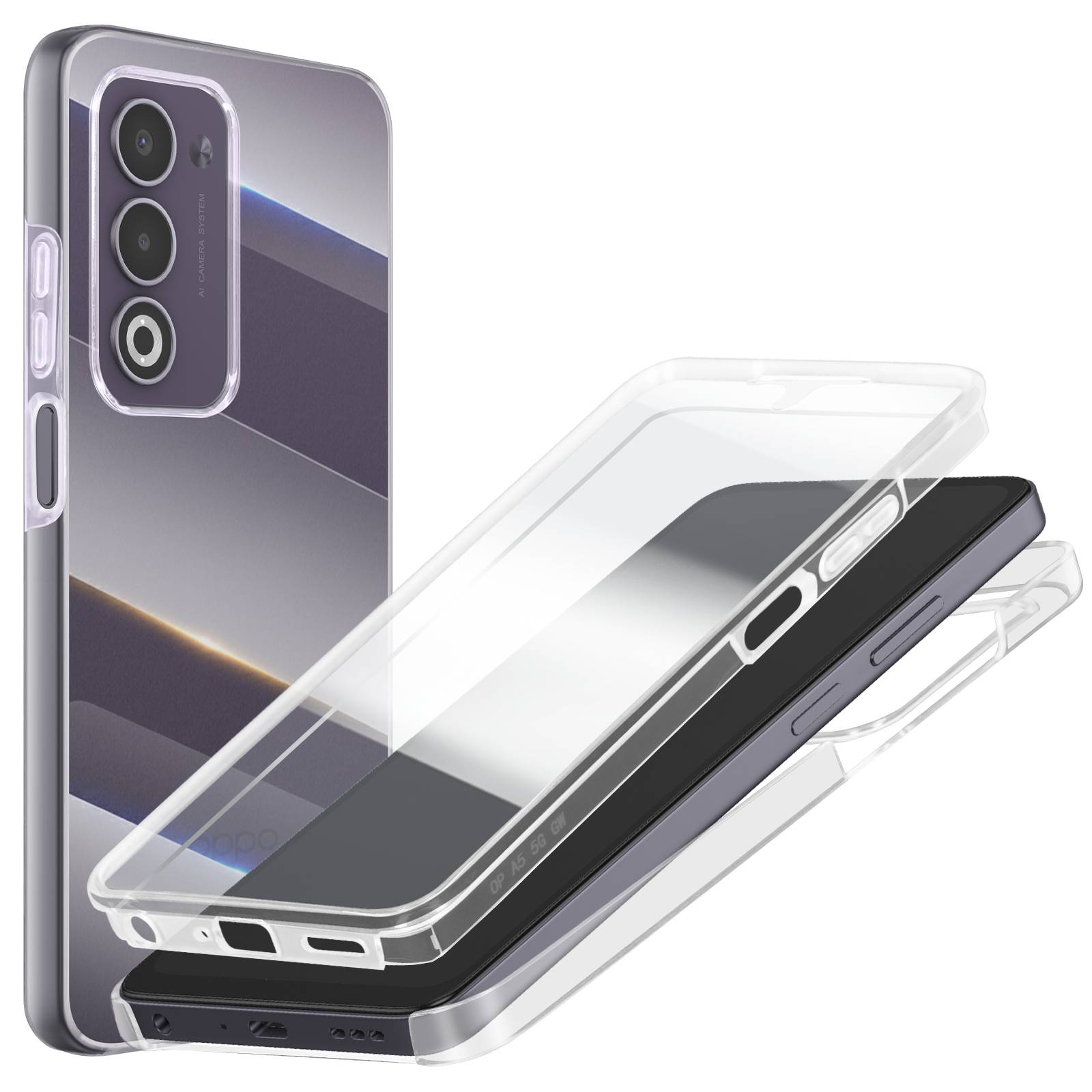 Coque Intégrale pour Oppo A5 Protection 360 degré Membrane Tactile-3
