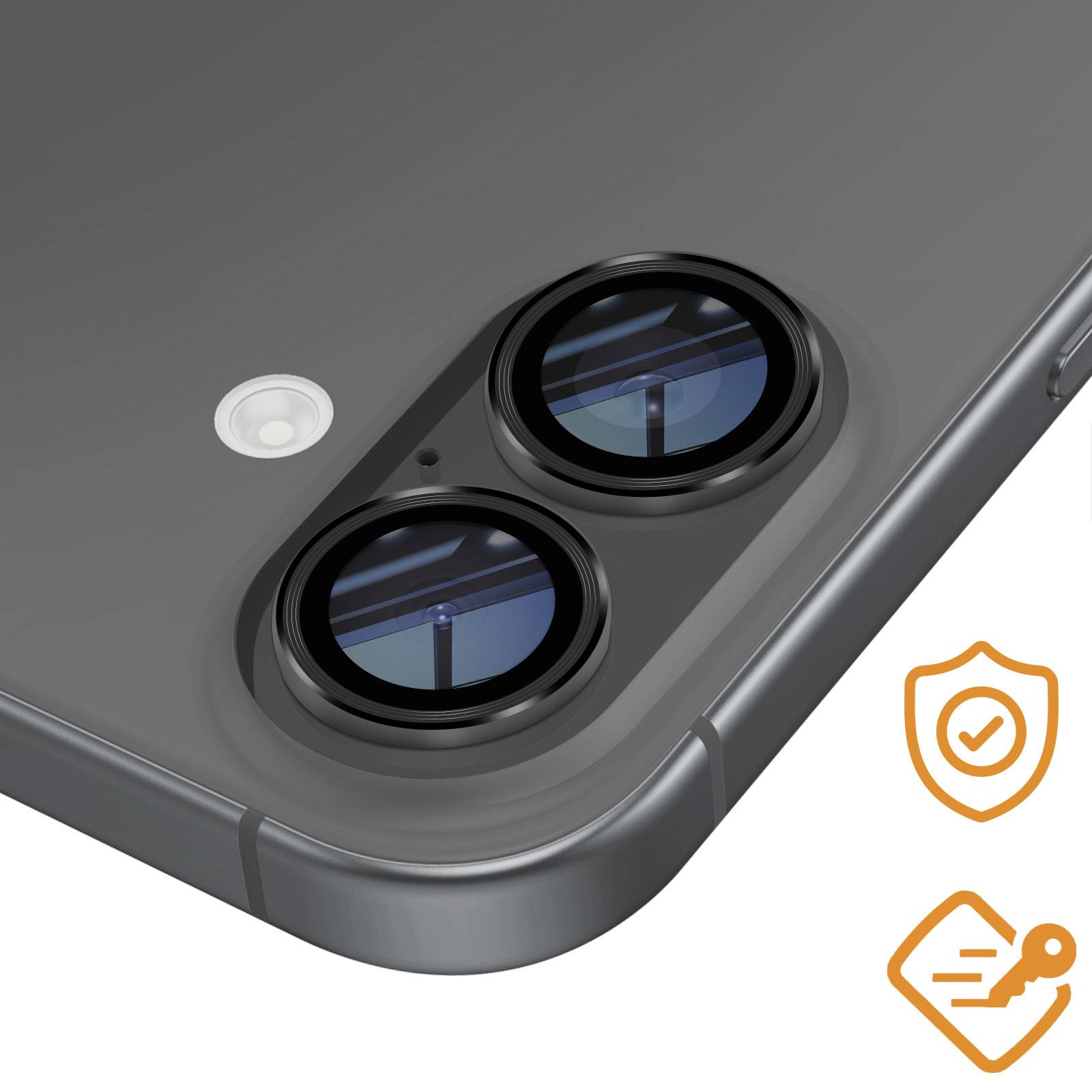 Protection d'Objectif Caméra pour iPhone 16 avec Contour Renforcé-2