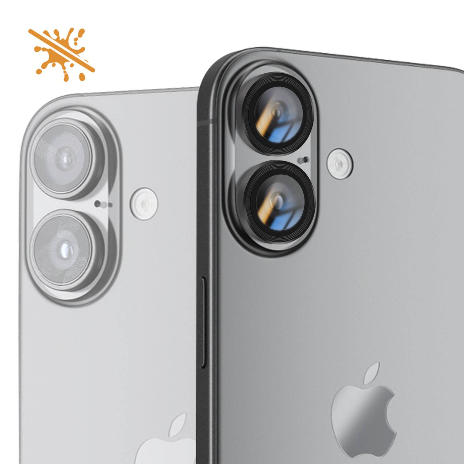 Protection d'Objectif Caméra pour iPhone 16 avec Contour Renforcé-4