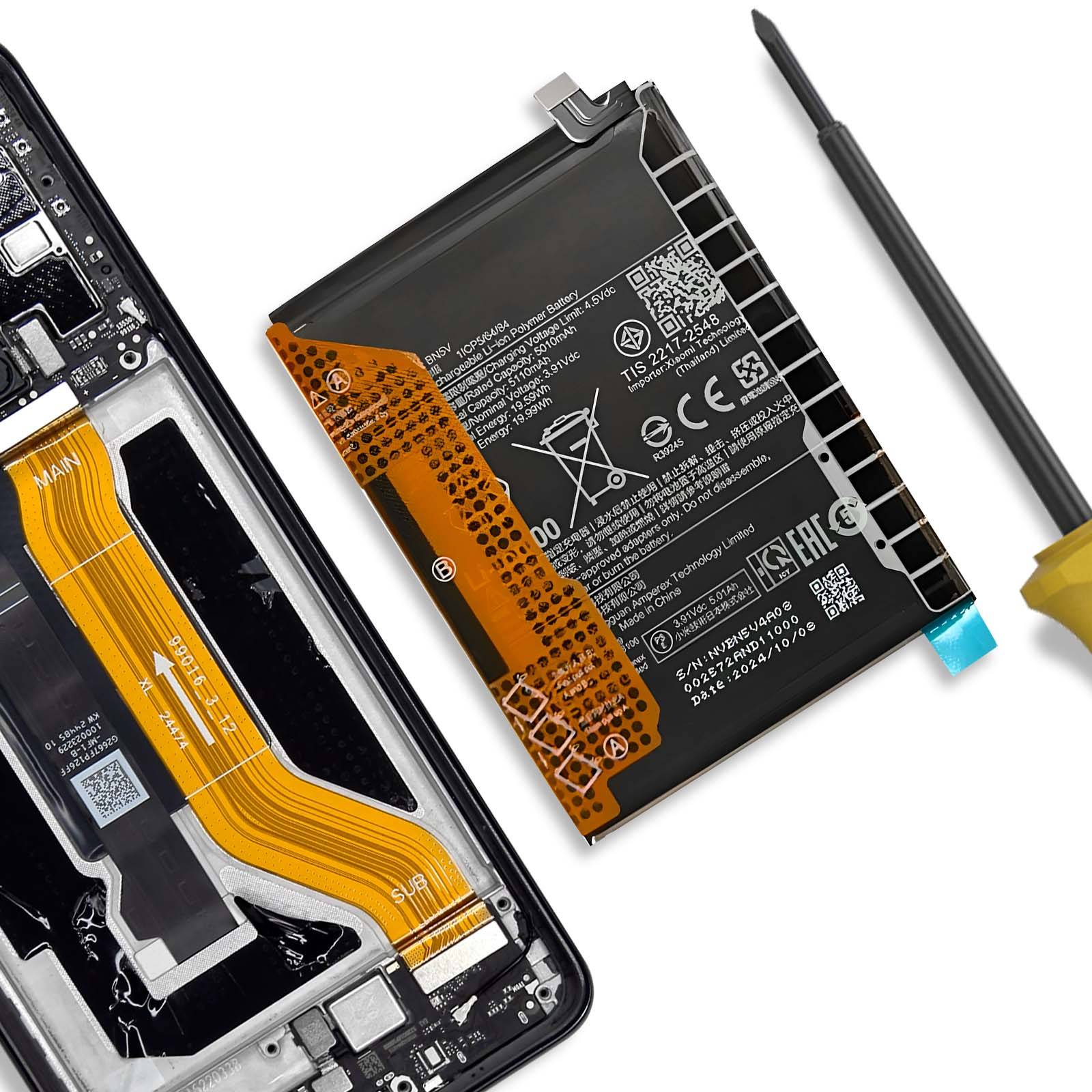 Batterie Compatible Poco X7 BN5V Li-ion 3.91V 5110mAh-2
