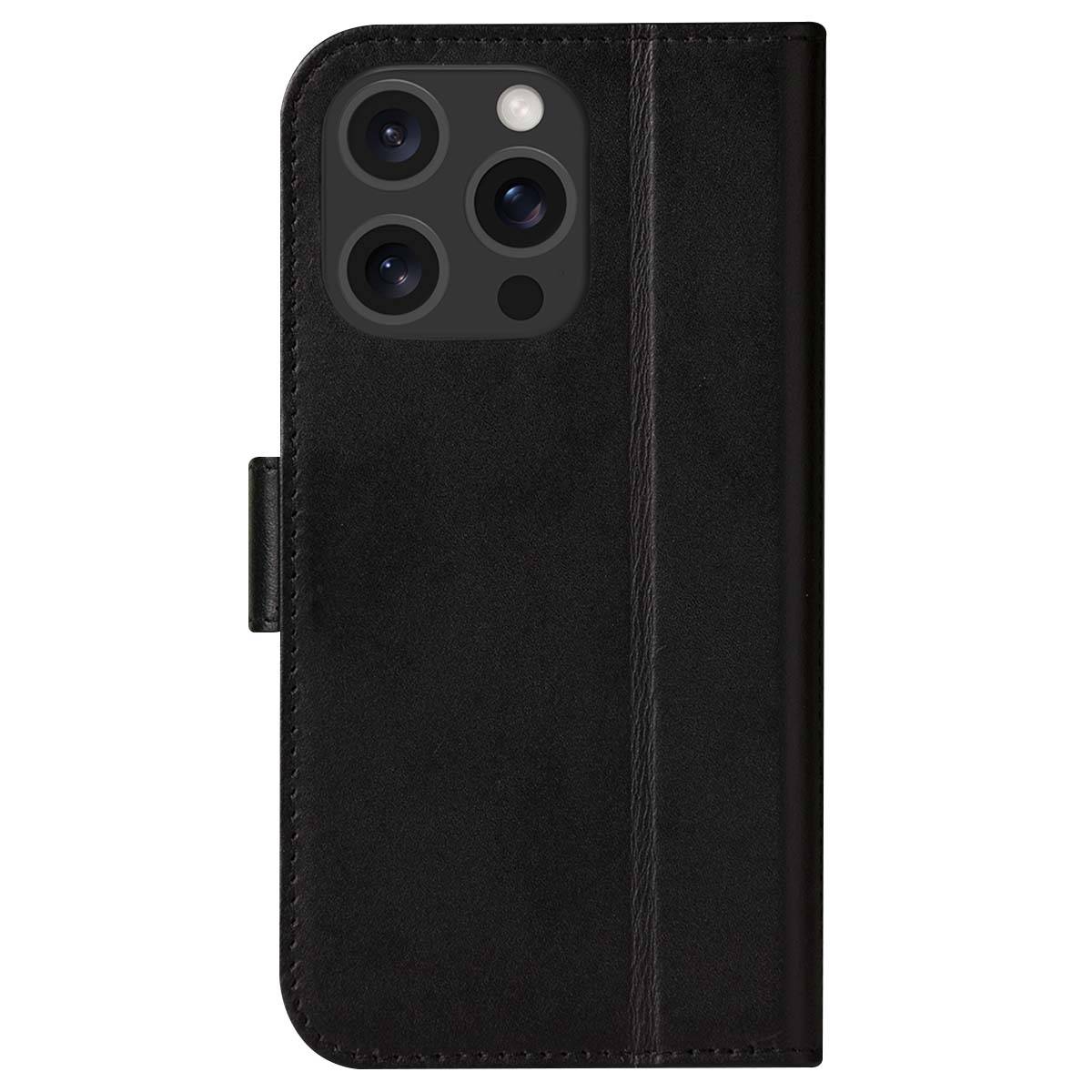 Étui Portefeuille en Cuir pour iPhone 16 Pro avec Fonction Support-1