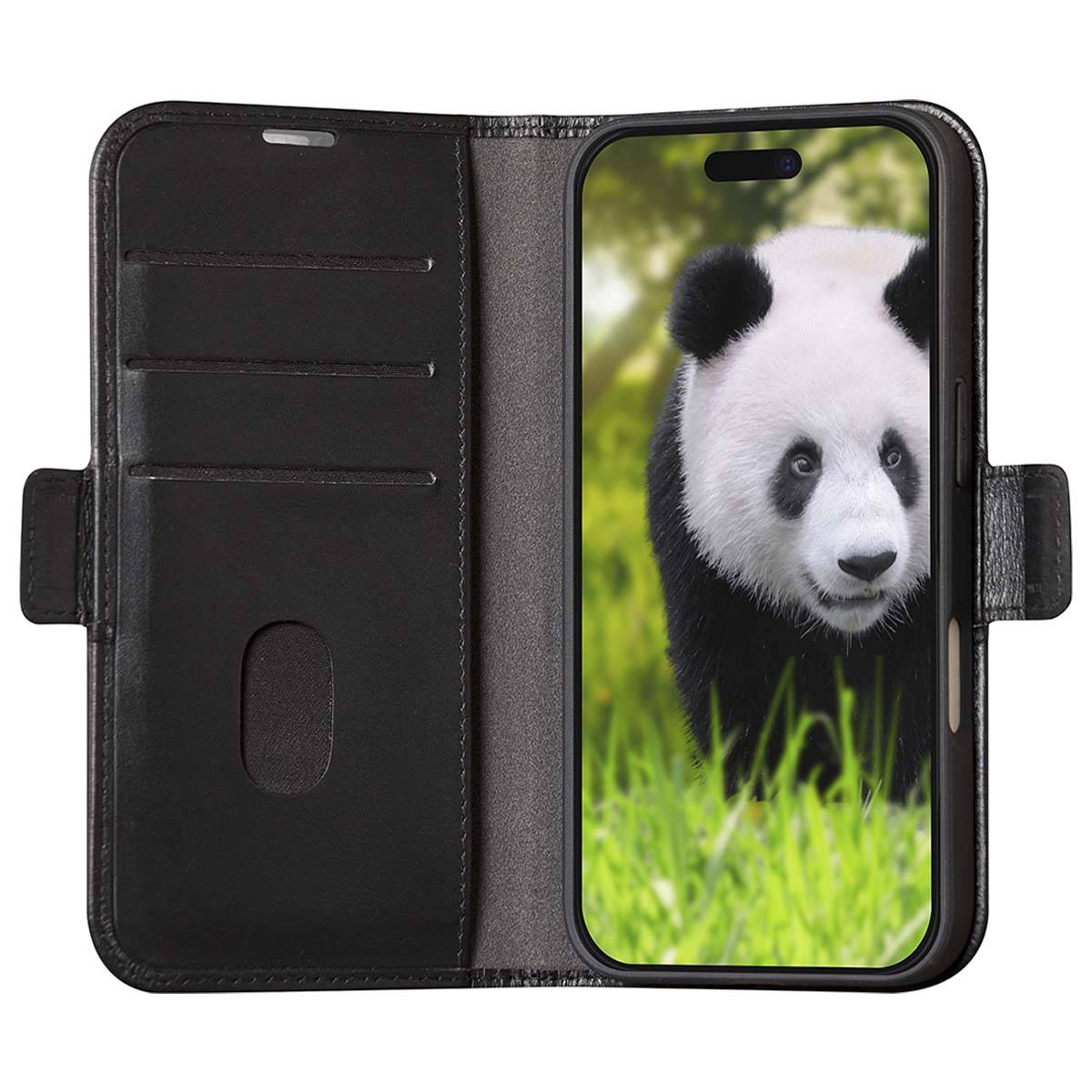 Étui Portefeuille en Cuir pour iPhone 16 Pro avec Fonction Support-2
