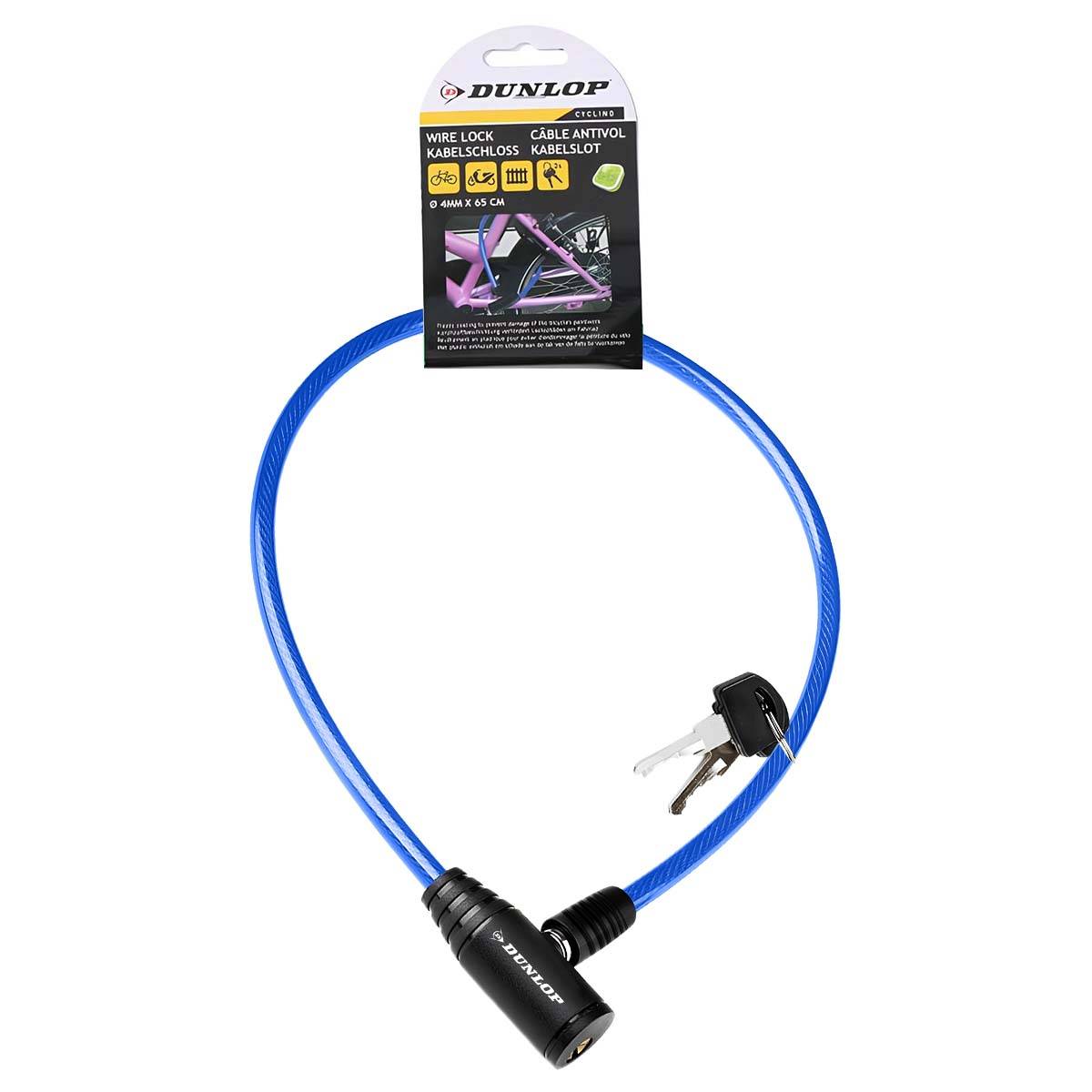 Câble Antivol pour Vélo Serrure à Clé Sécurité Optimal-4
