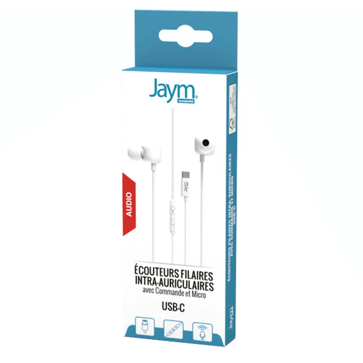 Écouteurs Filaires Intra-auriculaires USB-C avec Micro et Télécommande-3