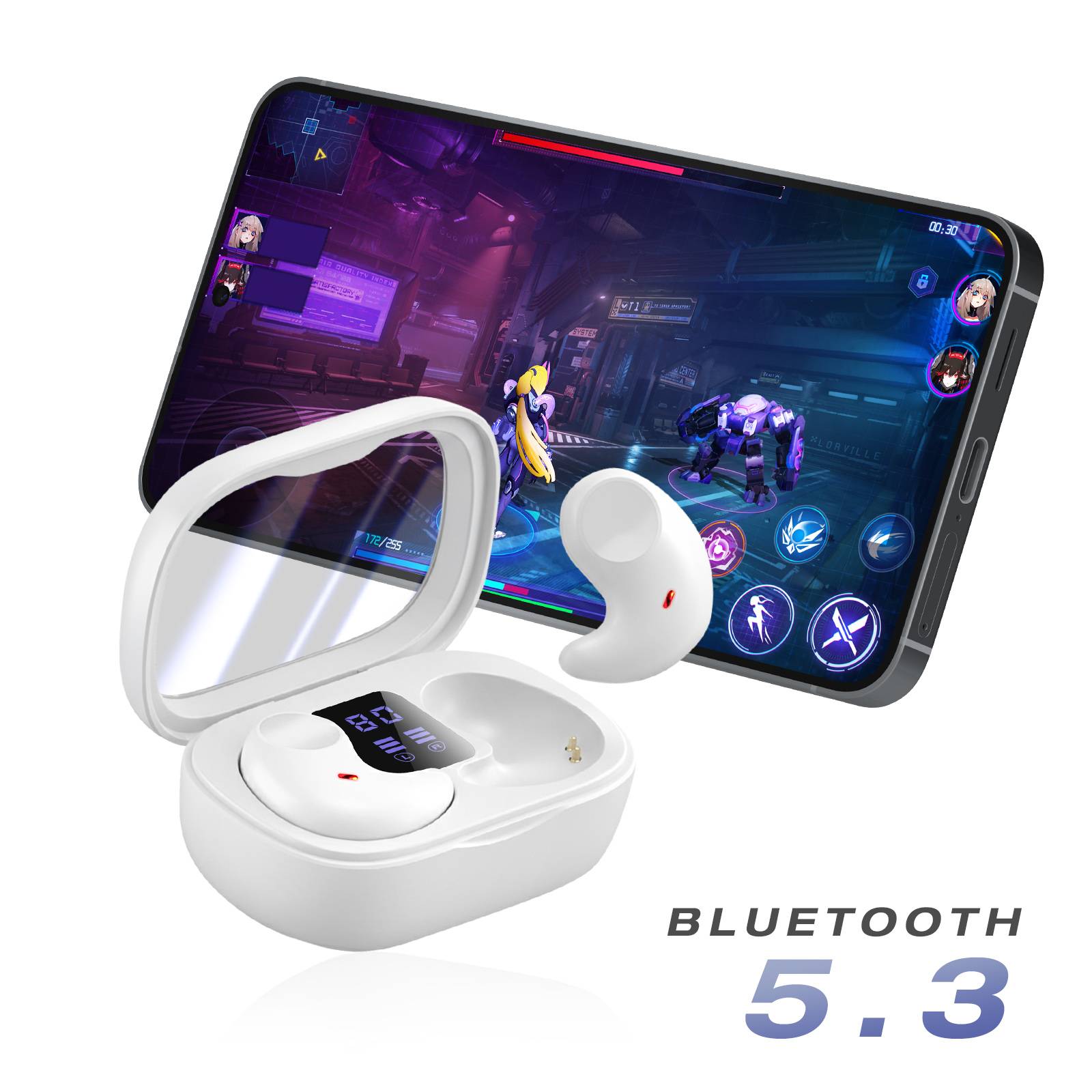 Écouteurs sans Fil Bluetooth 5.3 Stéréo avec Basses et Réduction du bruit Active-2