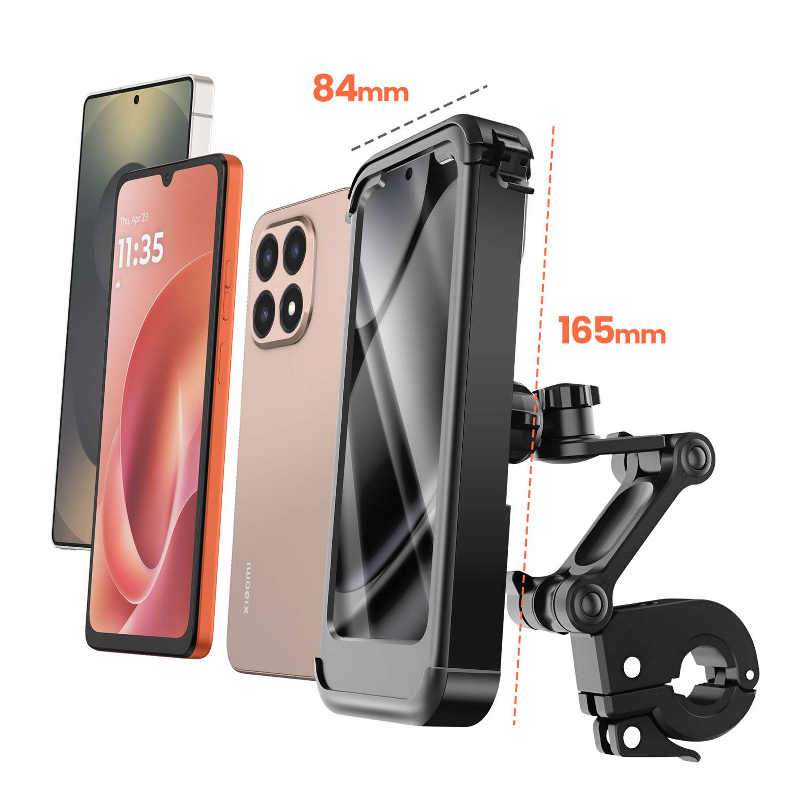 Support Vélo / Moto Téléphone avec Coque Intégrale Étanche et Tactile-3