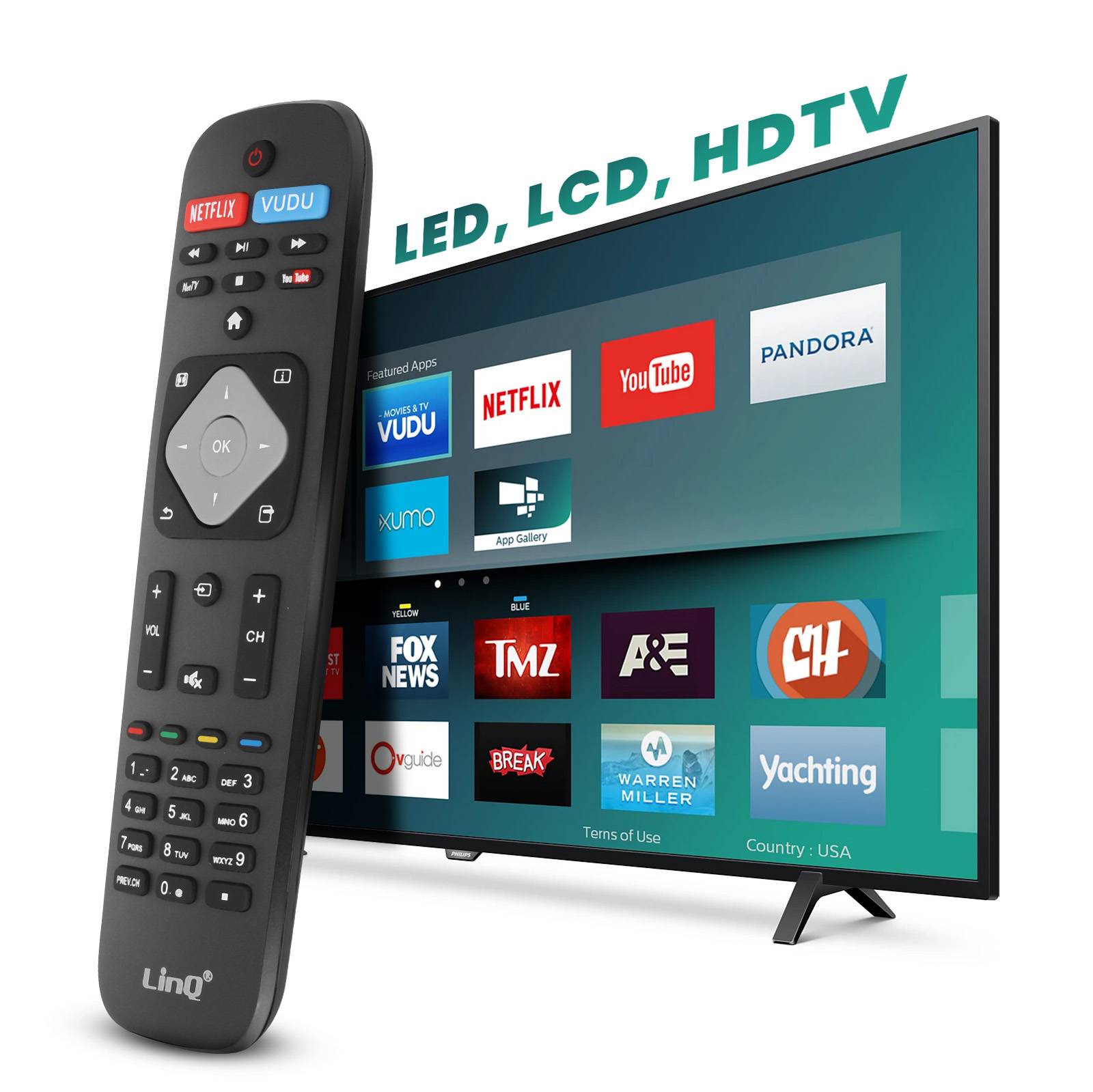 Télécommande Universelle pour Téléviseur Philips avec Portée 8m-2