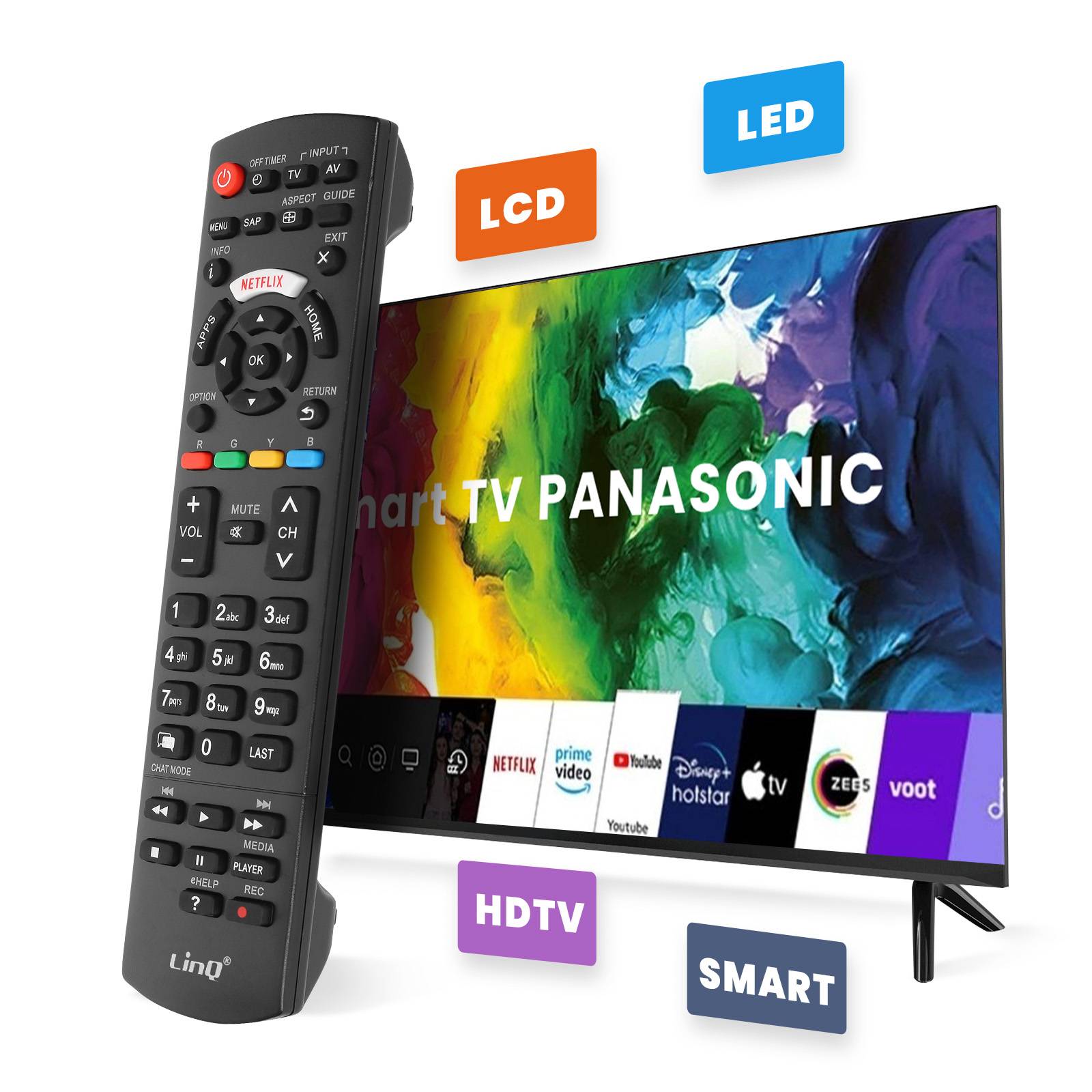 Télécommande Universelle pour Téléviseur Panasonic avec Portée 8m-2