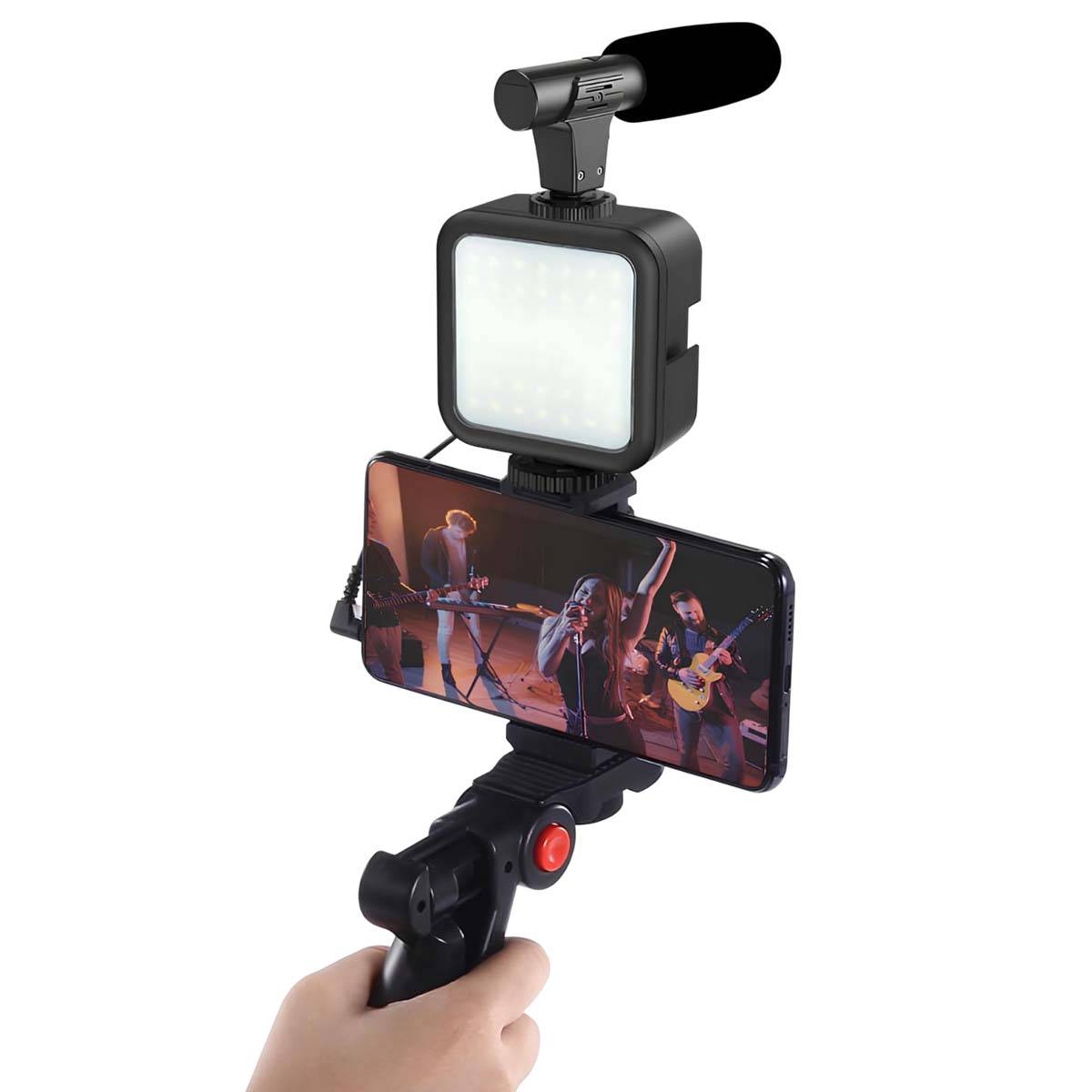 Kit Vlogging Complet avec Trépied / Micro / Projecteur LED Portable-1