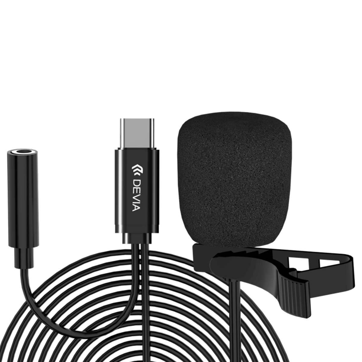 Micro-cravate Filaire USB-C Enregistrement HD avec Pince de Fixation et Câble-0