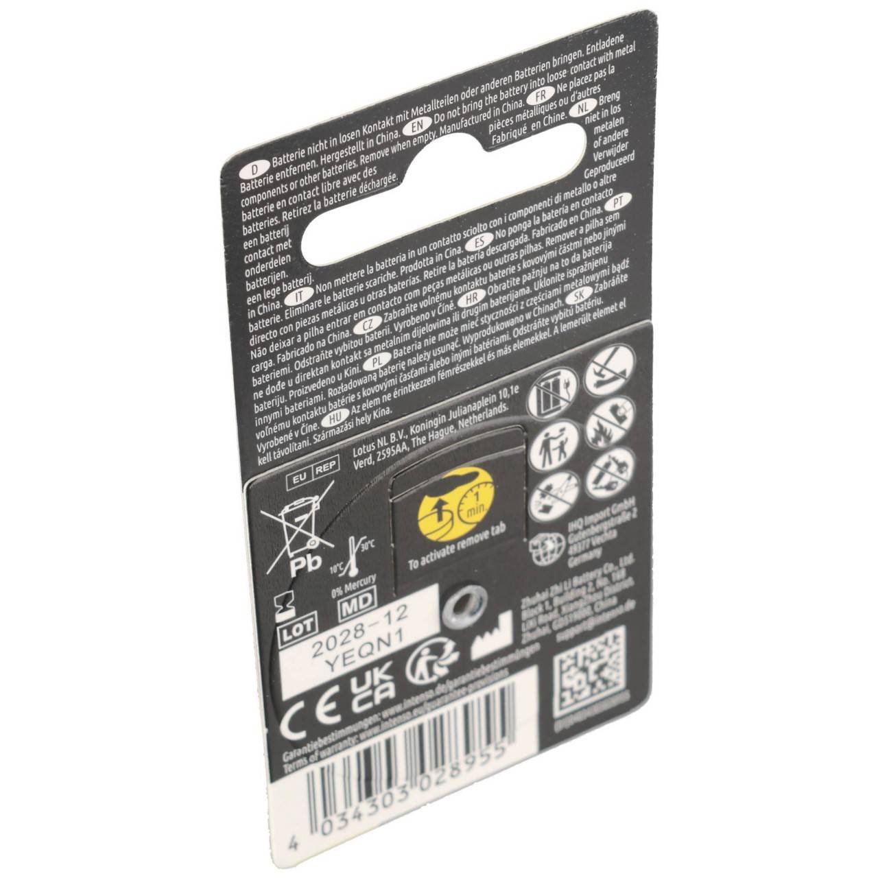Pile pour appareil auditif Intenso « Energy Ultra » – A10 / PR70, 1,45 volts (paquet de 6)-4