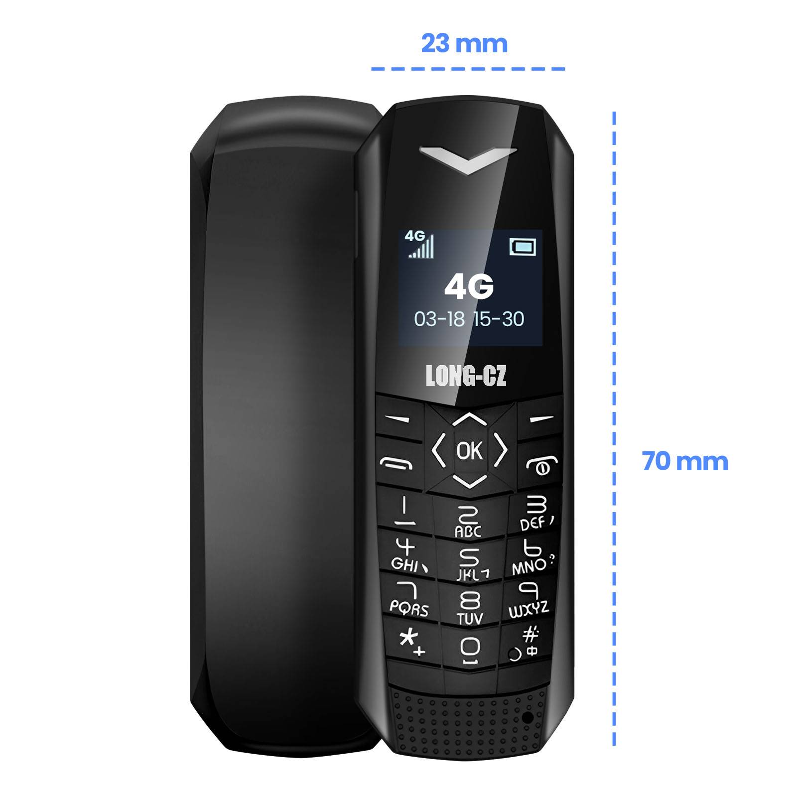 Mini Téléphone portable 4G LTE Ultra compact Autonomie 5 heures-2
