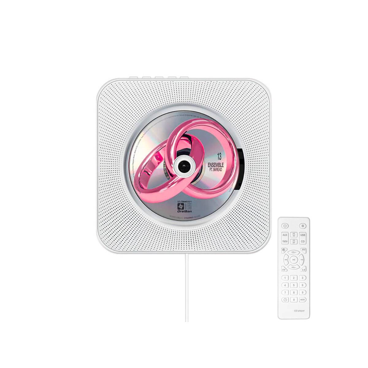 Lecteur CD Cancale Mural avec Bluetooth 5.0 FM Radio Télécommande-0