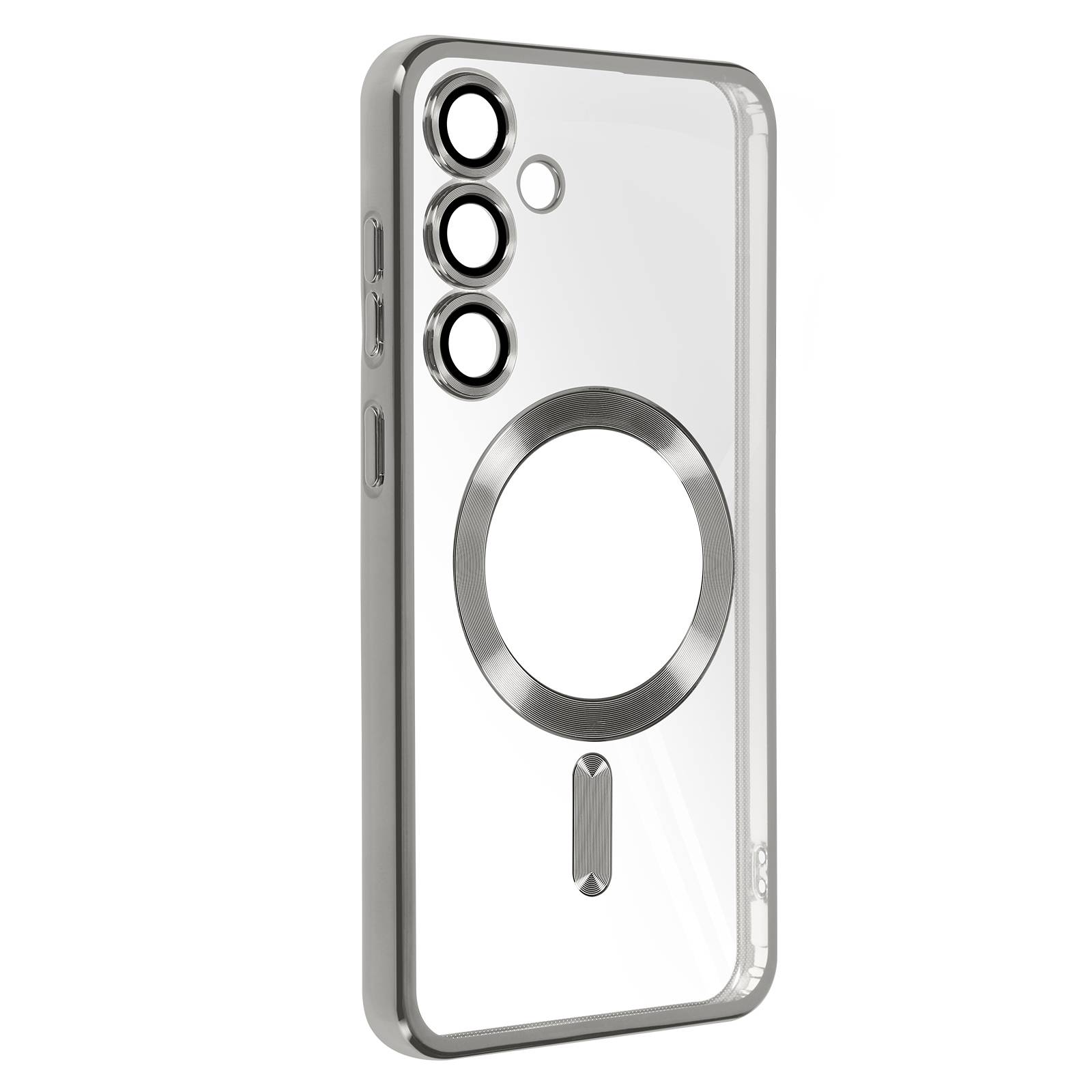 Coque MagSafe pour Samsung S24 en Silicone Contour Chromé-1