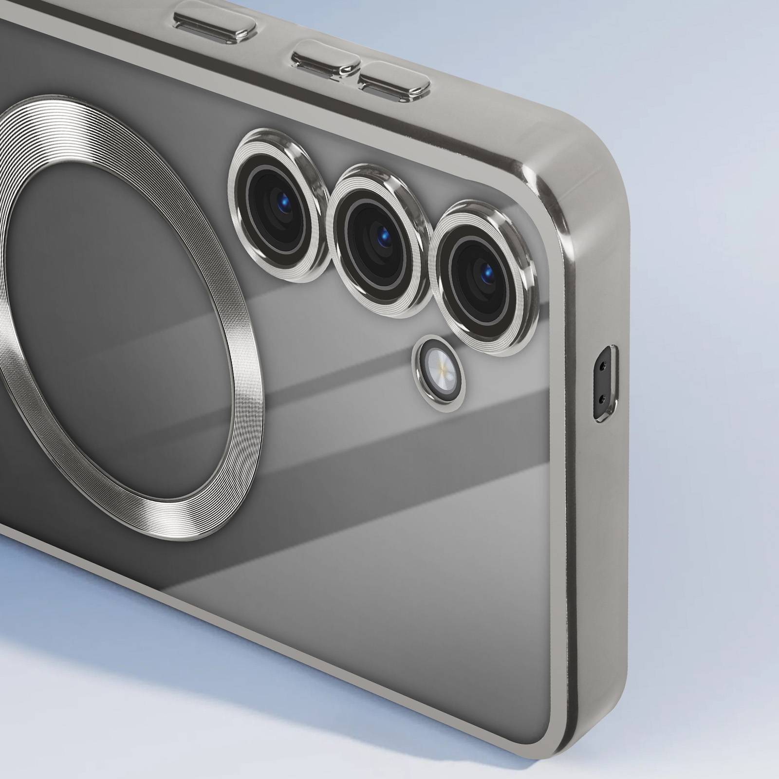 Coque MagSafe pour Samsung S24 en Silicone Contour Chromé-3