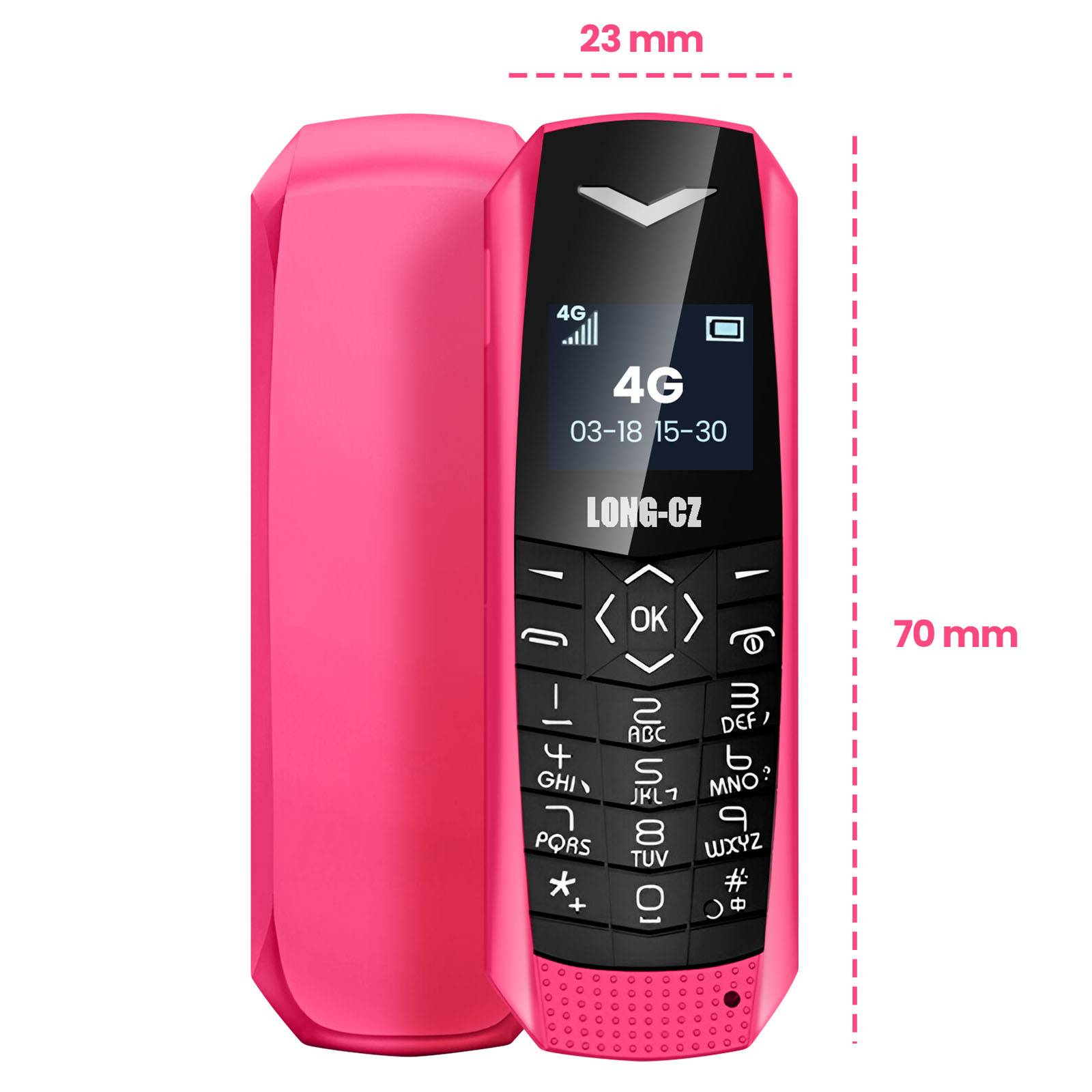 Mini Téléphone portable 4G LTE Ultra compact Autonomie 5 heures-2