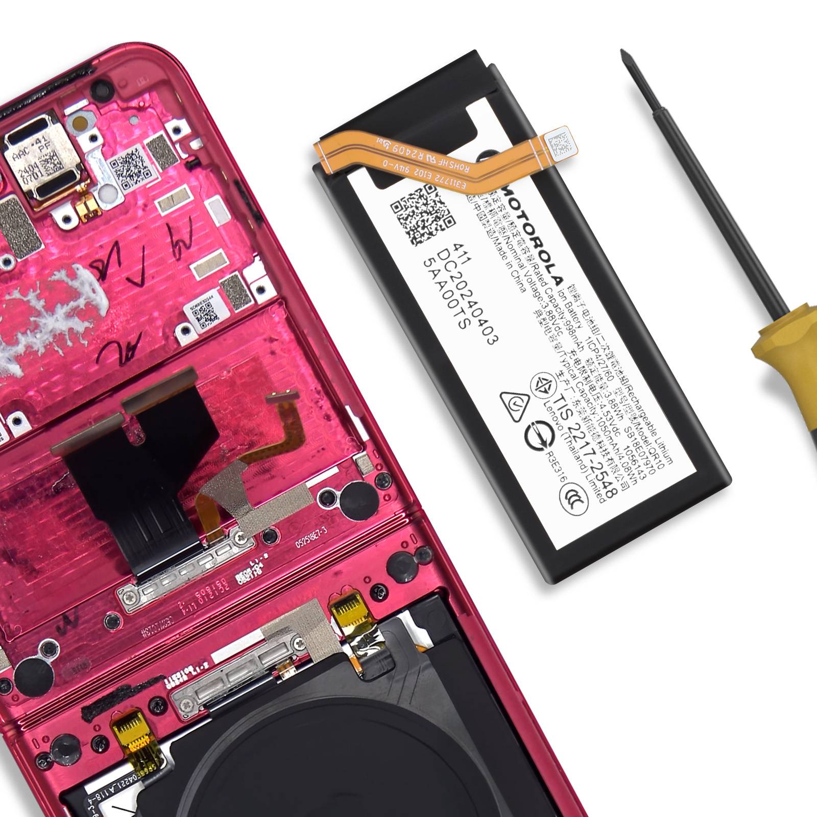 Batterie Secondaire pour Motorola Moto Razr 50 Ultra 1050mAh QR10-2