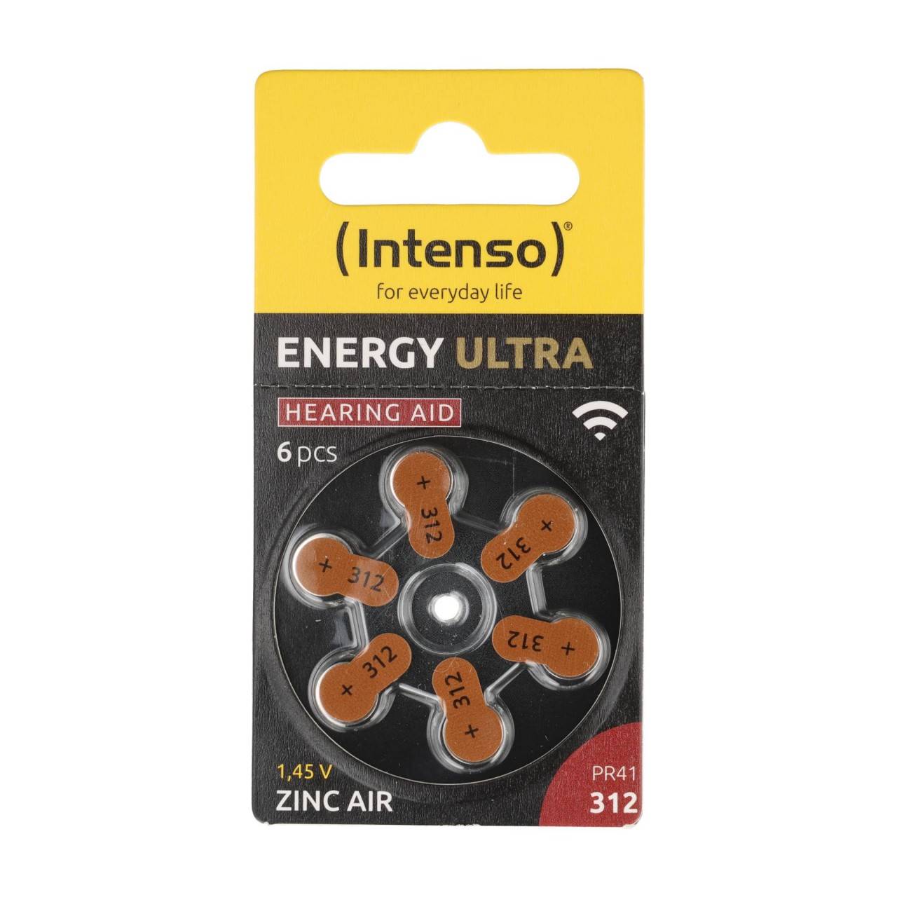 Pile pour appareil auditif Intenso « Energy Ultra » – A312 / PR41, 1,45 volts (paquet de 6)-0