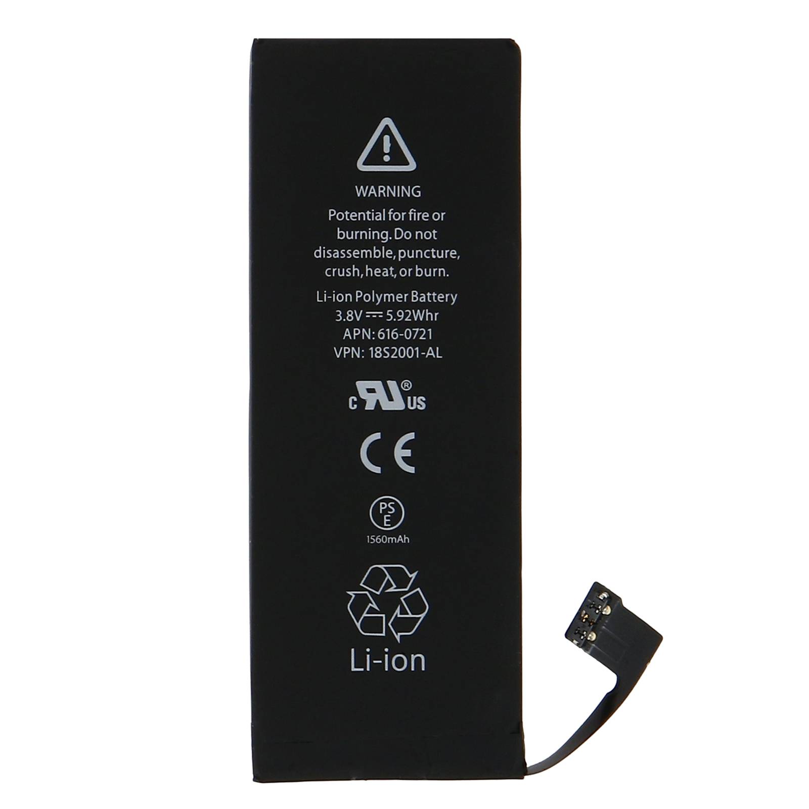 Batterie compatible Apple type 616-0722 1500mAh pour iPhone 5S-2