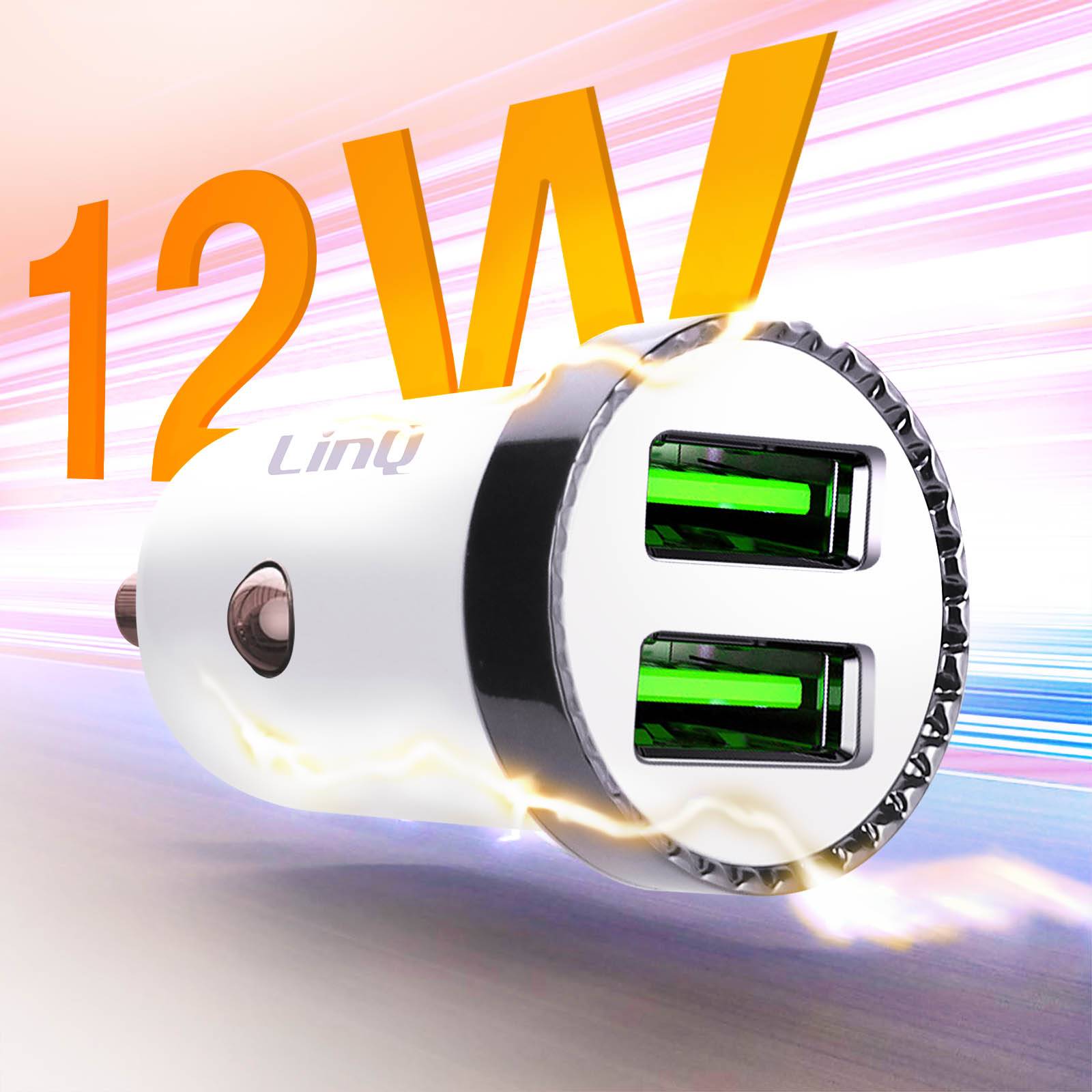Chargeur Voiture Double USB 2.4A 12W Rapide Et Sécurisé-2