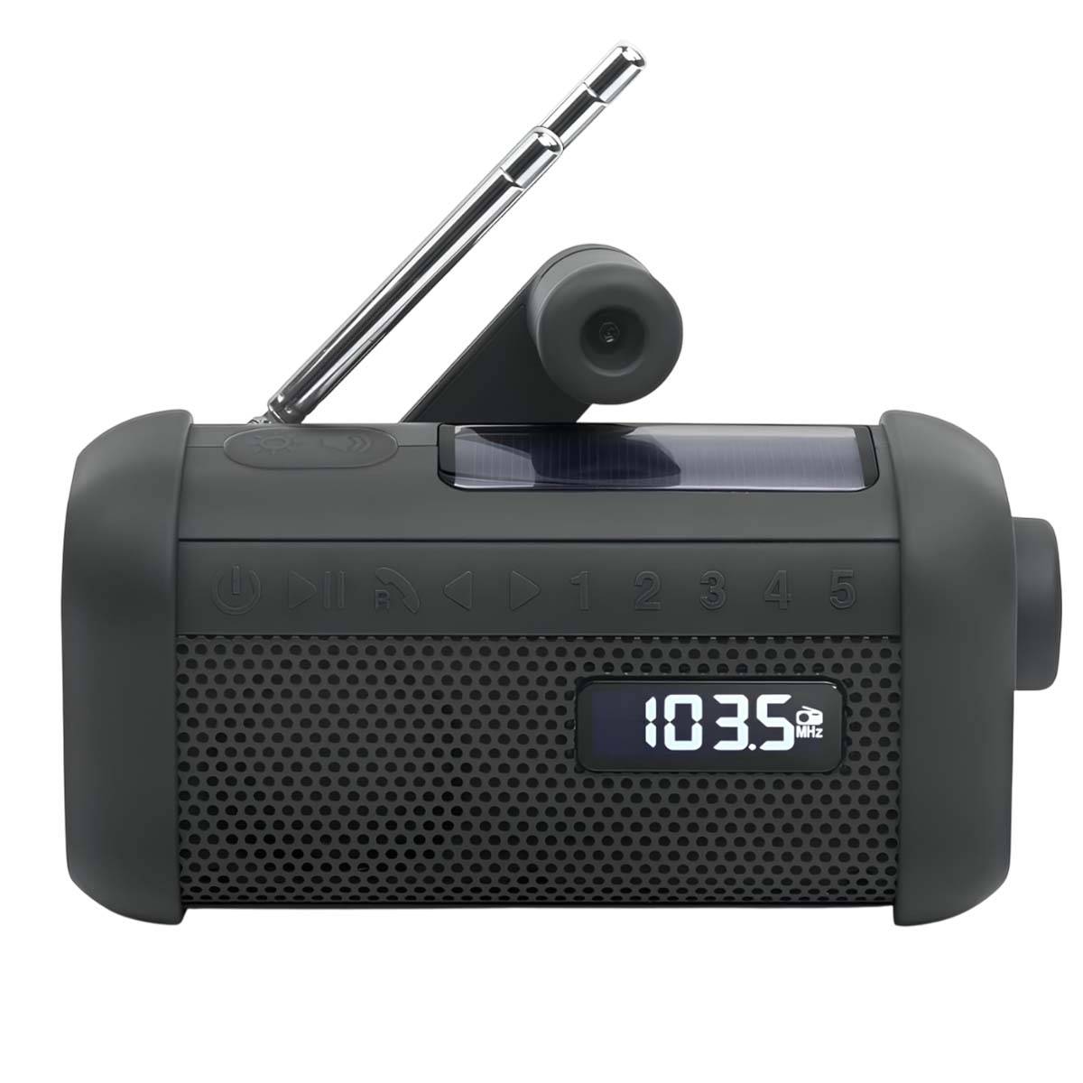 Radio à Manivelle / Solaire Bluetooth avec Lampe de Poche modèle MH-08MB-0