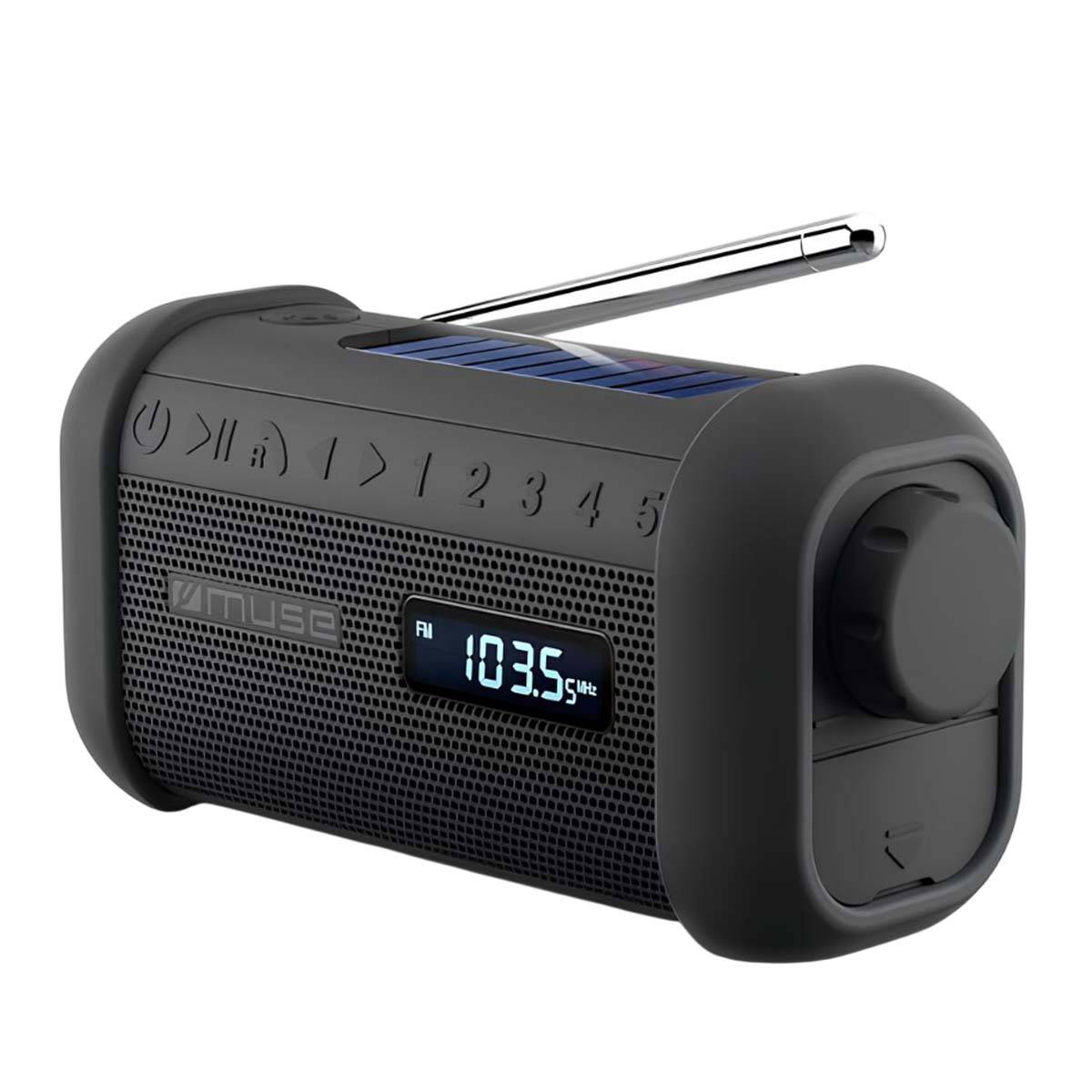 Radio à Manivelle / Solaire Bluetooth avec Lampe de Poche modèle MH-08MB-1