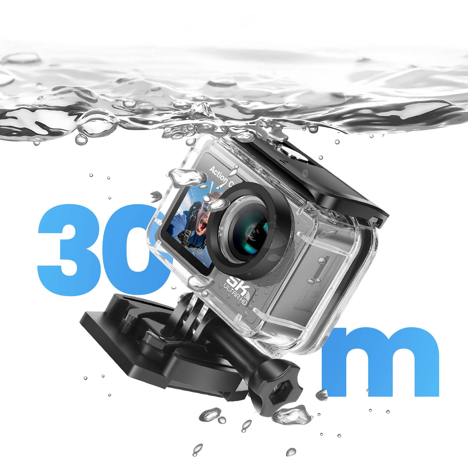 Caméra Sport Ultra HD 5K GoPro 24MP Étanche jusqu'à 30m avec Double Écran-2