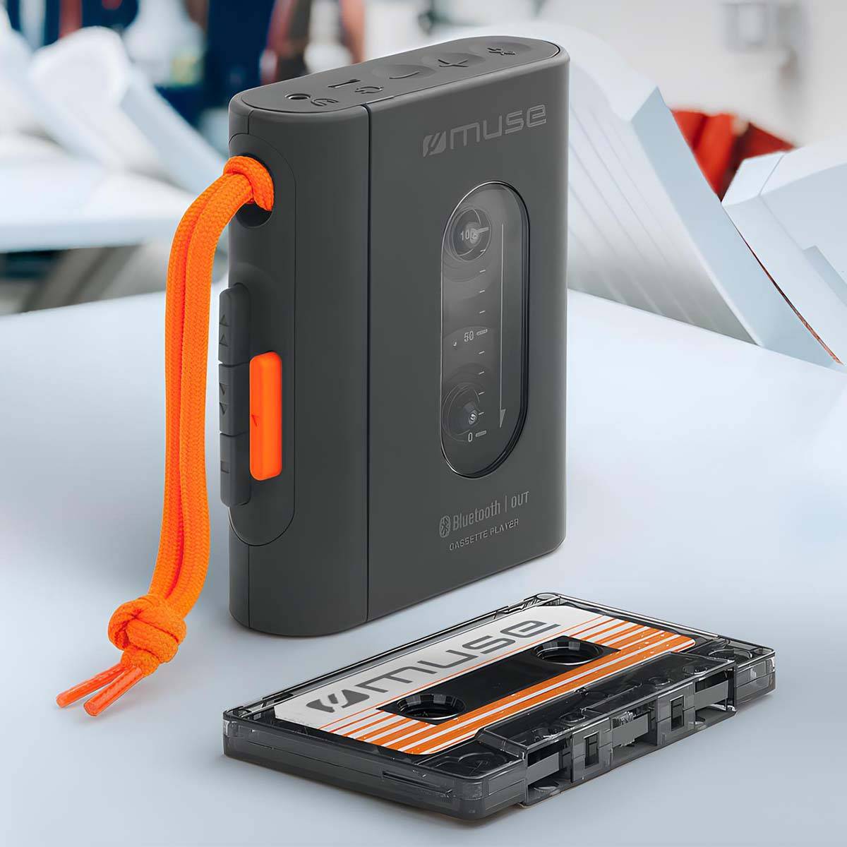Lecteur Cassette Portable avec Bluetooth et Jack 3.5mm-2