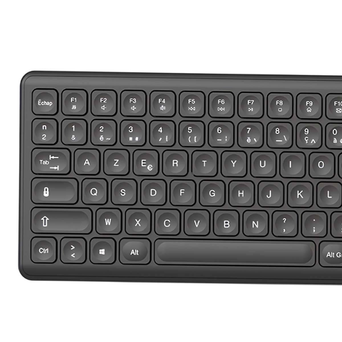 Clavier Sans Fil Bluetooth Cyclee avec Mini Récepteur USB et USB-C 2.4Ghz-3