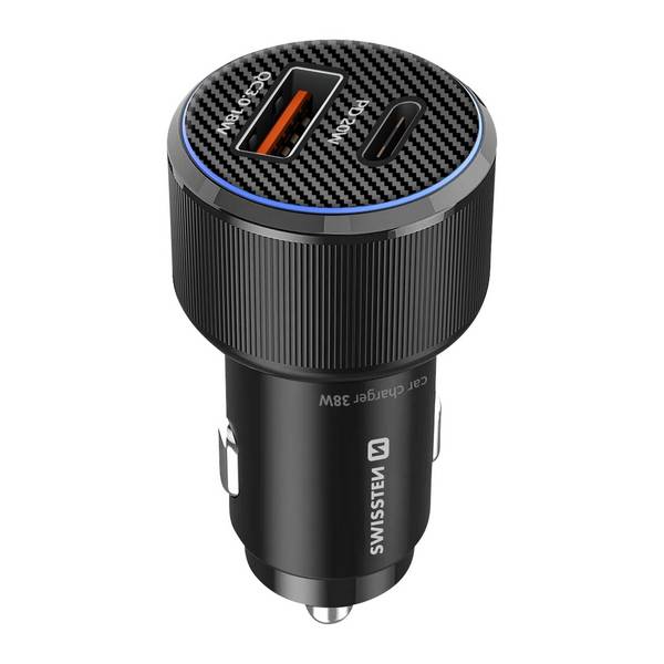 Chargeur Voiture Fast Charging 38W USB-C Power Delivery et USB 3.0