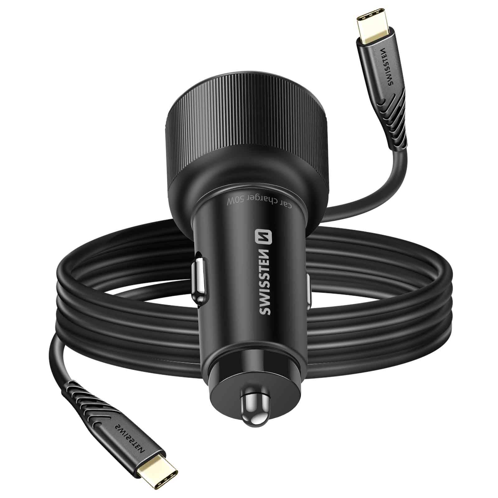 Chargeur Voiture 2x USB-C Power Delivery 20W et 30W avec Câble USB-C-1