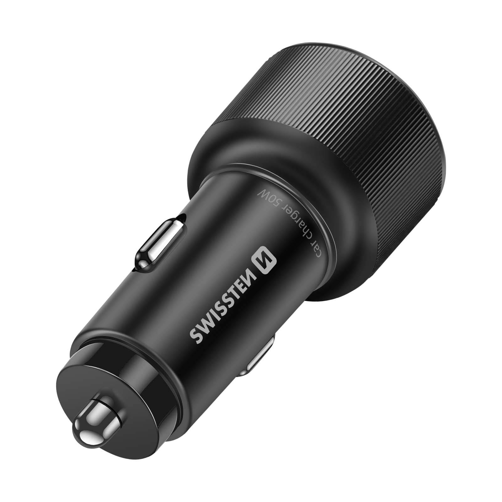 Chargeur Voiture 2x USB-C Power Delivery 20W et 30W avec Câble USB-C-4