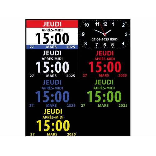 Horloge numérique avec fonction cadre photo et rappel-3