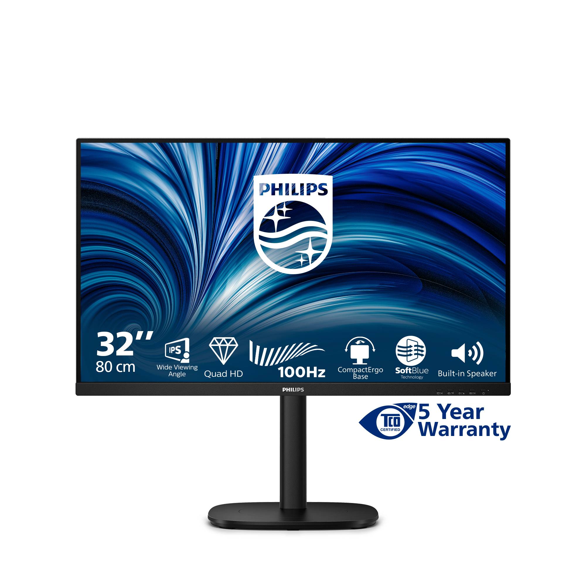 PHILIPS 32B2N3500/00 31.5p QHD 16:9 IPS 100Hz HAS 180mm HDMI 2x 2.0 DP 1.2-1