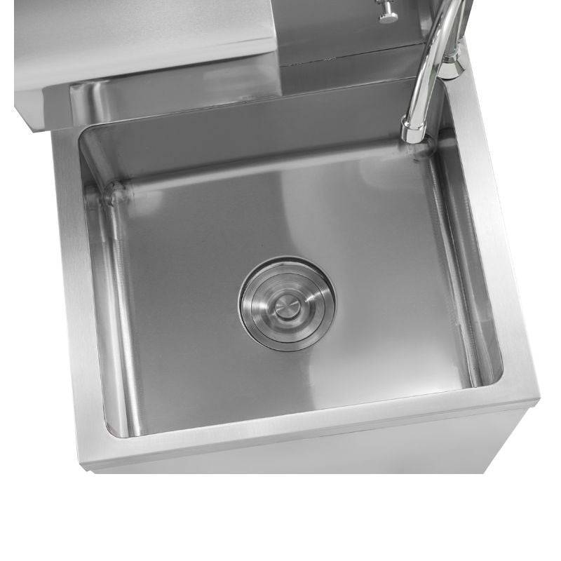 Lave-Mains Commande au Pied avec Savon et Distributeur de papier-3