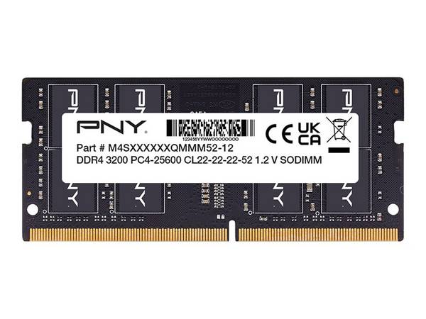 PNY Performance, 16 Go, 1 x 16 Go, DDR4, 3200 MHz, 260-pin SO-DIMM