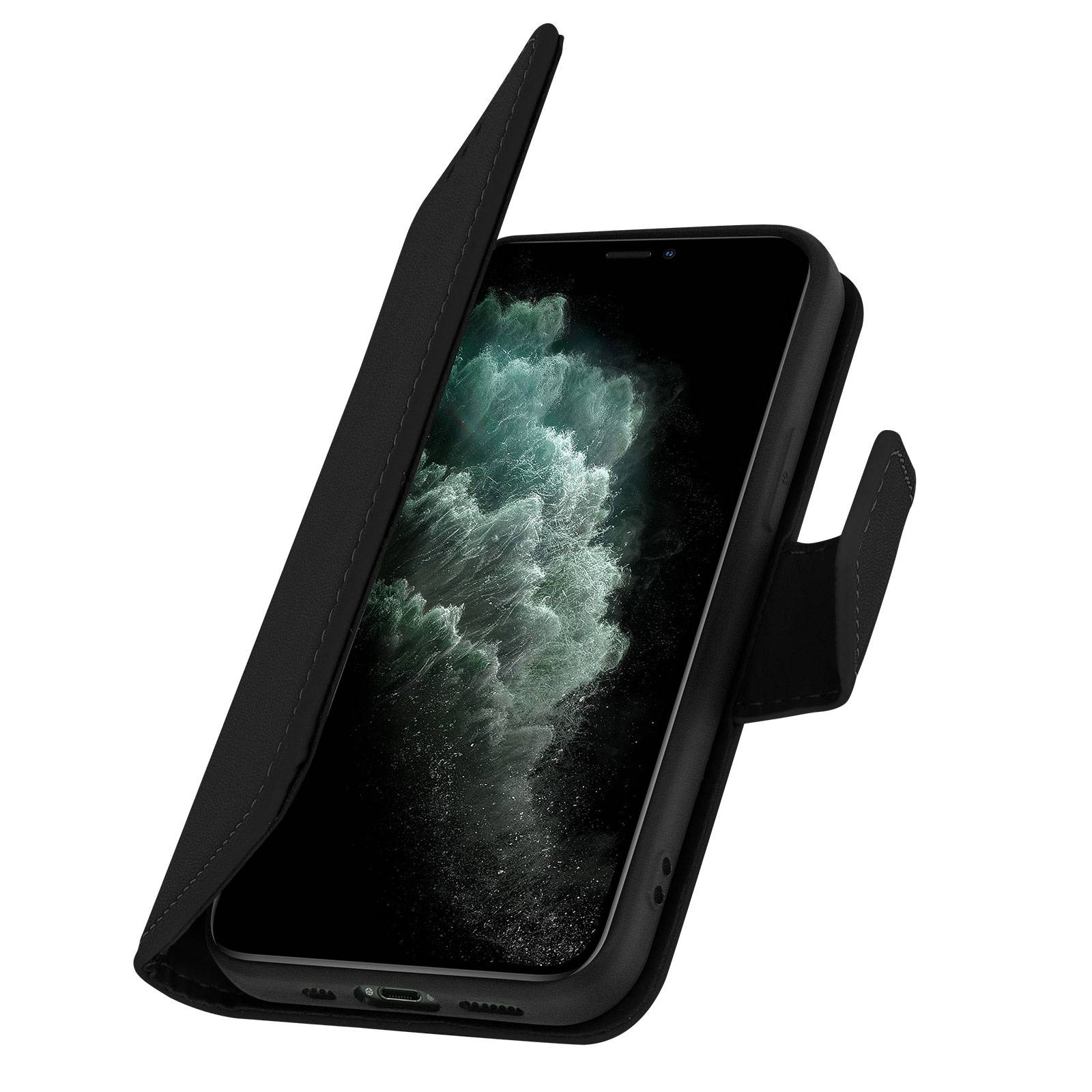 Étui Portefeuille pour iPhone 11 Pro Max en Cuir Premium avec Fonction Stand-0