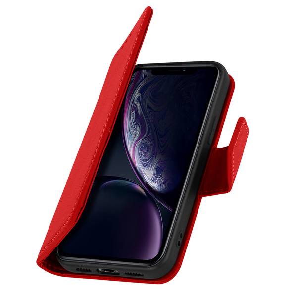 Étui Portefeuille pour iPhone XR en Cuir Premium avec Fonction Stand