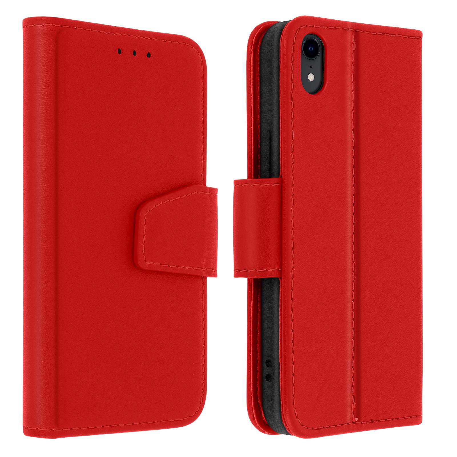 Étui Portefeuille pour iPhone XR en Cuir Premium avec Fonction Stand-1
