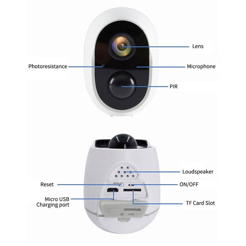 Camera De Surveillance Solaire Sans Fil Ultra-HD Avec Vision Nocturne Et Intercom - Noir - Yonis-1
