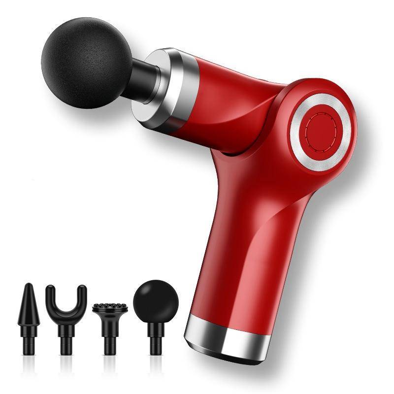 Pistolet De Massage Électrique Pliable 20 Vitesses Avec Écran LCD Rouge YONIS-0