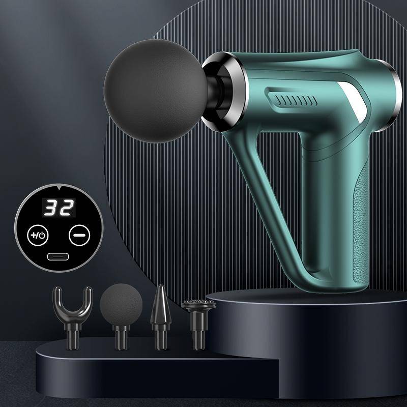 Pistolet De Massage Électrique LCD Puissant Avec Accessoires Offre Spéciale Vert YONIS-0