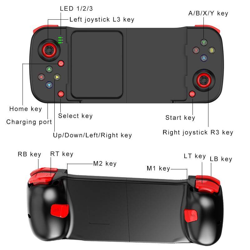 Gamepad Ergonomique Pour IOS Android Avec Connexion BT 5.0 Et LED - Blanc - Yonis-3