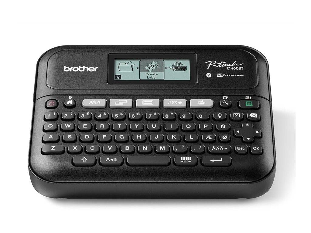 BROTHER PT-D460BTVP Etiqueteuse professionnelle Bluetooth 18mm avec mallette de transport adaptateur secteur un ruban TZ-2