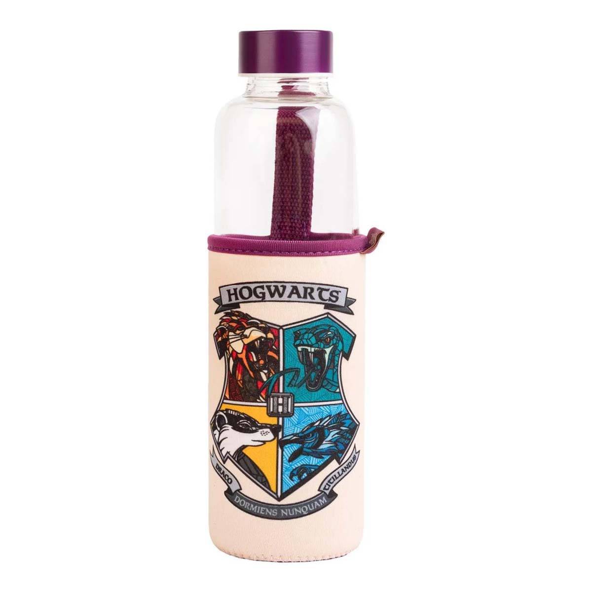 Gourde en Verre Blason Poudlard de Harry Potter 500ml-0